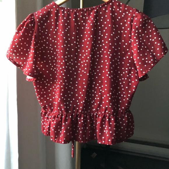 SOLD Tag-less Polka Dot Shirt Size XS - Picture 2 of 2
